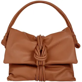 Samantha look Henkeltasche SAMANTHA LOOK, Damen, Gr. B/H/T: 33cm x 26cm x 6cm onesize, braun (cognac), Leder, clean, Taschen, echt Leder, Made in Italy