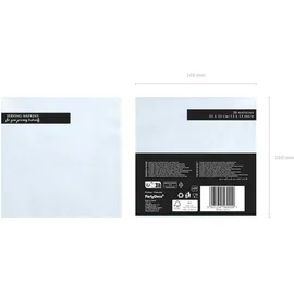 Partydeco Servietten 3-lagig Himmelblau, 33x33cm 20 Stck./Pckg. SP33-1-011J