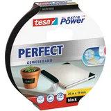 Tesa extra Power Perfect Gewebeband schwarz 19mm/25m, 1 Stück (56339-00002)