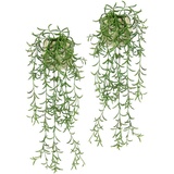 I.GE.A. Kunstpflanze »Sprengerie im Topf 2er Set künstlich Pflanze Hängepflanze Kunstblume«, grün