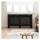 vidaXL Heizkörperabdeckung Schwarz Eichen-Optik 152 x 19 x 81,5 cm
