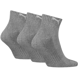 Puma Cushioned Quarter Socken 3-Paar grau 39-42