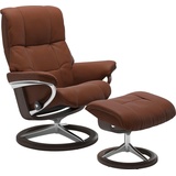 Stressless Stressless® Relaxsessel »Mayfair«, (Set, Relaxsessel mit Hocker), mit Hocker, mit Signature Base, Größe S, M & L, Gestell Wenge, braun