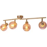 NÄVE Deckenleuchte Libby, Messing, Metall, Glas, 80x20x80 cm Lampen - Leuchten, Innenbeleuchtung, Leuchten nach Räumen, Esstischlampen