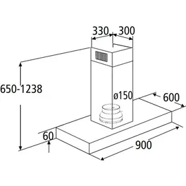 PKM 8099GIS Z Inselhaube 90 cm