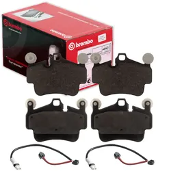 Brembo Bremsbeläge + 2x Warnkontakt Vorne Für Porsche 911 + Cabrio (997) Boxster: Bremsbelagsatz, Scheibenbremse Porsche: 99735193902 Porsche: 9973519
