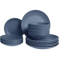 Beliani VIVANI Tafelservice 18-tlg. Blau