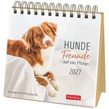 Harenberg Hunde Premium-Postkartenkalender 2027 Weiß