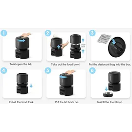 PETLIBRO PL-AF005-91B GRANARY AUTOMATIC FEEDER 3L Schwarz Futterautomat