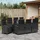 vidaXL Gartenmöbel-Set 9-tlg. Schwarz