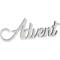 Melis Deko-Schriftzug Advent – Weihnachten Weihnachts-deko aus Holz in weiß – 20cm