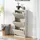 [en.casa] Sokndal 50 x 104 x 15 cm 3 Klappen Pfefferweiß