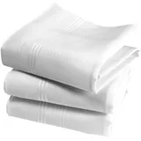Taschentücher für Damen, Premium, 100 % gekämmte Baumwolle, 35 cm x 35 cm, 3 Stück, Modell P06, sortiert, 45cm x 45cm