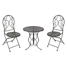 Hti-Living Tischgruppe Lani Braun, Sitzgruppe Metall Garten nostalgisch HTI-Line