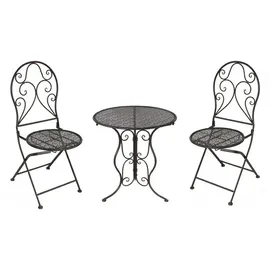 Hti-Living Tischgruppe Lani Braun, Sitzgruppe Metall Garten nostalgisch HTI-Line