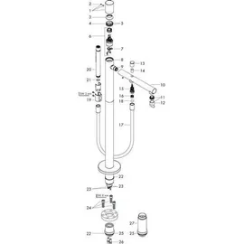 Hansgrohe Axor Uno Einhandwannenmischer Edelstahl-Optik