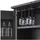 Casa Padrino Luxus Weinschrank Anthrazitgrau / Bronze 82,5 x 51 x H. 168 cm - Mahagoni Barschrank mit 2 Türen - Barmöbel - Luxus Qualität