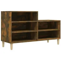 VidaXL Schuhregal Räuchereiche 102x36x60 cm Holzwerkstoff