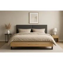 Home Affaire PERY Bettgestell 160 x 200 cm Schwarz