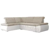 MOEBLO Ecksofa BONITA, Eckcouch mit Bettfunktion Couch L-Form Polstergarnitur Wohnlandschaft Polstersofa mit Ottomane Couchgranitur Sofa, mit Schlaffunktion und Bettkasten beige