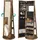 Songmics Schmuckschrank mit Ganzkörperspiegel 360° drehbar Vintagebraun