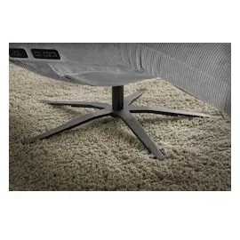 KAWOLA Relaxliege LETICIA motorisch mit Akku Feincord grau