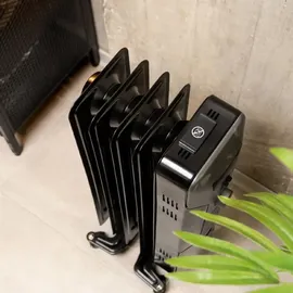 Cecotec ReadyWarm 5000 Space Black. 1000 W, 5 Module, Temperaturregler mit 3 Leistunfsstufe, AutoOff System, Überrollsystem, einfacher Transport, Betriebsanzeiger, 12 m2, Weiss