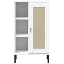 woodroom Valencia Badezimmerregal 90 cm breit – Regal aus Kiefer, weiß 52x90x32 cm – Badschrank mit offenen Fächern, Stauraum für Badaccessoires & Handtücher