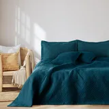 AmeliaHome Ophelia Bettüberwurf 220 x 240 cm Blau/Lila