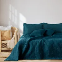 AmeliaHome Ophelia Bettüberwurf 220 x 240 cm Blau/Lila