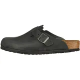 Birkenstock Leder-Clogs "Boston" in Schwarz - Weite N - 37