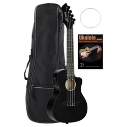 Ortega RUHZ-CE-SBK Concert Ukulele Set
