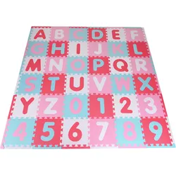 Puzzle »Alphabet + Zahlen, Pink-rosa«, Puzzlematte, Bodenpuzzle, 95856033-0 bunt