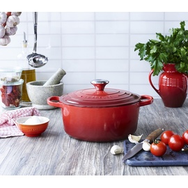 Le Creuset Signature Bräter 22 cm rund kirschrot
