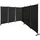 Quick Star Paravent 6 Teilig 340x165cm Stoff Raumteiler Trennwand Balkon Sichtschutz Stellwand Faltbar Schwarz Metall, 340x170 cm, Sonnen- - Garten, &