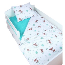 Kinderbettwäsche BABYLUX Kinderbettwäsche 2 Tlg. 100 x 160 cm Bettwäsche Bettbezug, BabyLux, 120. Wald Reh grün