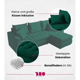 bromarkt Ecksofa Dunkelgrün, & Couches, Wohnlandschaften, Ecksofas