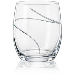 Crystalex Whiskyglas UP klar geschliffen 300 ml 2er Set, poliertem Schliff, Kristallglas