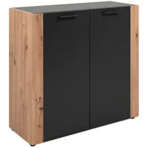 MID.YOU Kommode 89 x 85 x 34,5 cm Anthrazit / Eiche Artisan