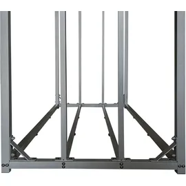 Quick Star Kaminholzregal Metall Anthrazit 143 x 70 x 185 cm 1,8 m3