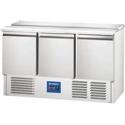 Stalgast Edelstahl 3-türige Saladette 4x GN 1/1 mit statischer Kühlung