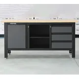 feistos Werkstatteinrichtung Werkbank Heros 1 inkl. Lochwand Anthrazit/Schwarz 169x60x87 cm