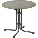 ACAMP Piazza Gartentisch Ø 80 x 72 cm anthrazit/cemento klappbar 56628