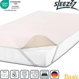 sleezzz Basic Molton Matratzenschoner 180 x 200 cm weiß