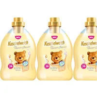 3x750ml Kuschelweich Weichspüler Premium Glamour mit kostbarem Mandel-Öl 84WL