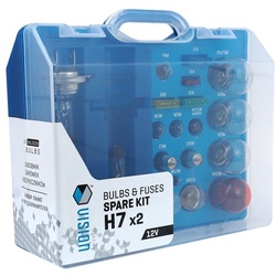 Vision Lampenkoffer 2x H7 Halogen Ersatzlampen und Sicherungen Set 19tlg