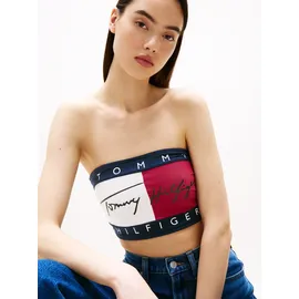 Tommy Hilfiger Underwear Bandeau-BH Iconic Aliyah RnB BANDEAU Colorblock casual, körpernah, Baumwollmix blau S (36)