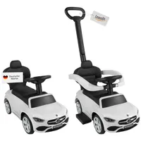 Lemodo Rutscherauto Mercedes weiß mit Schiebestange, Kinderfahrzeug mit Sound