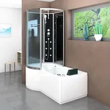 AcquaVapore Whirlpool Wanne Duschtempel Dusche Duschkabine K50-R30-WP 100x170 cm ohne 2K Scheiben Versiegelung