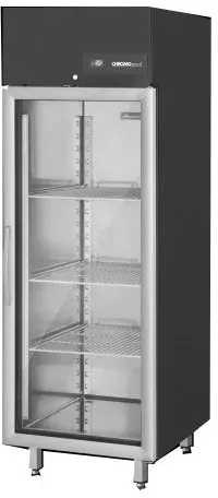 CHROMOnorm Tiefkühlschrank STAR BLACK BR650 GN 2/1 mit Glastür